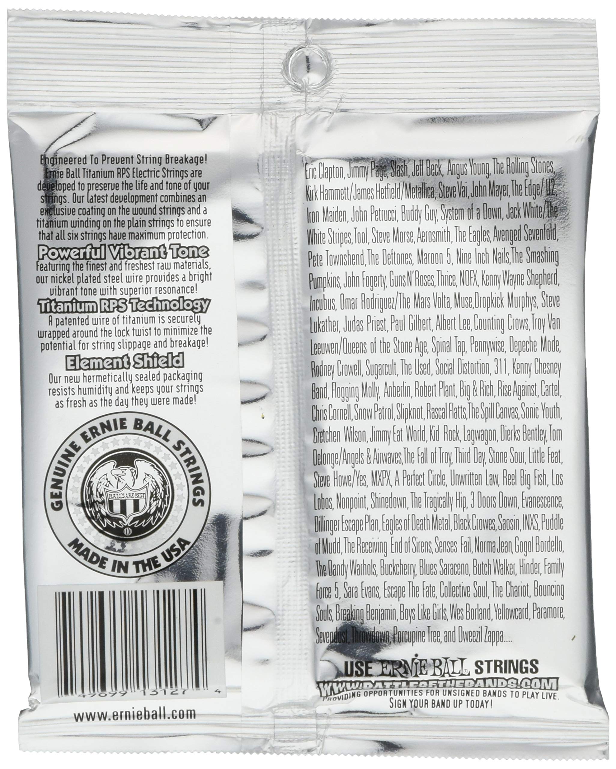 Ernie Ball Beefy Slinky Coated Titanium RPS Electric Guitar Strings 11-54 Gauge